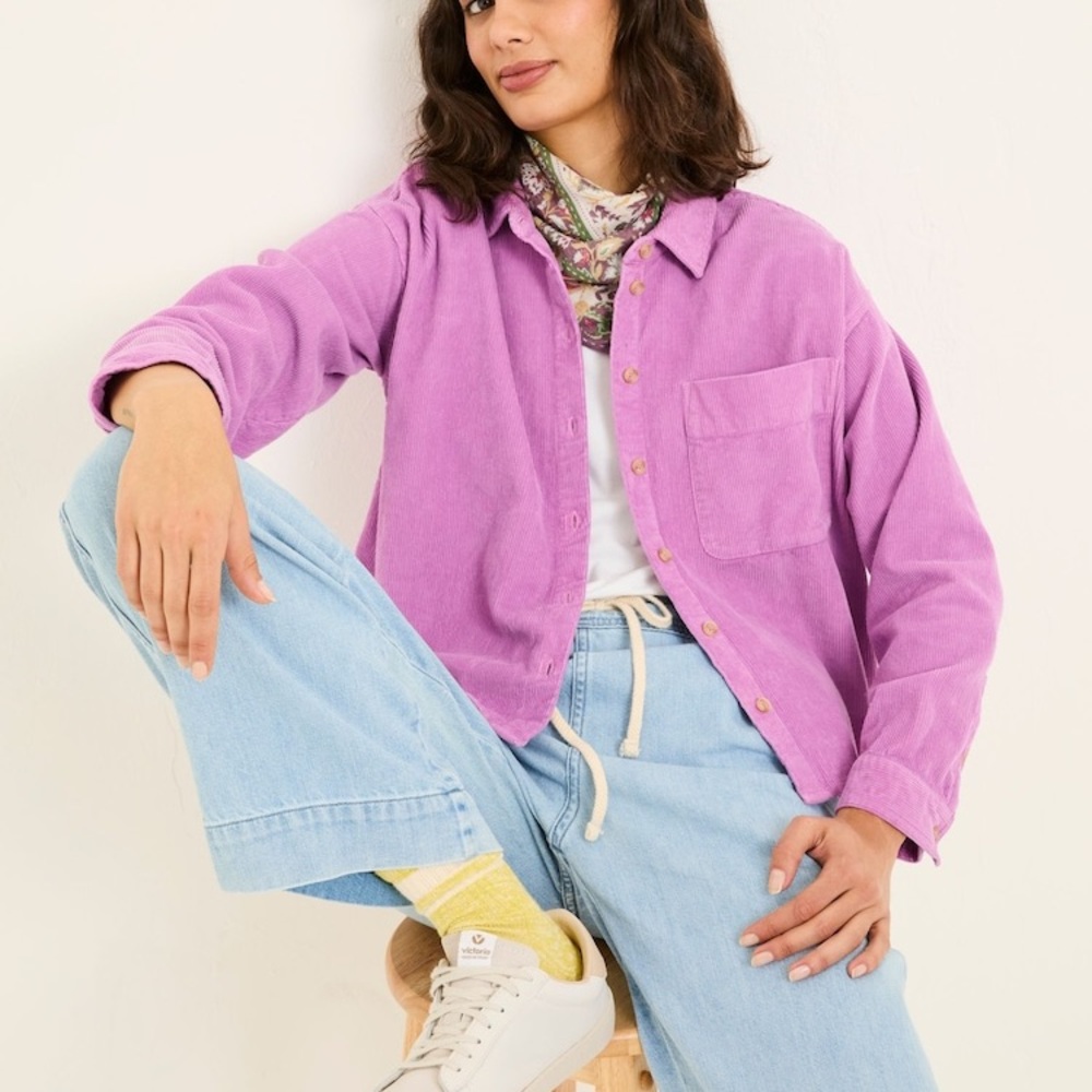 Velvet Heart Heather Purple 100% Cotton Button Down